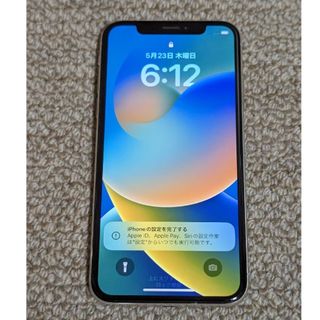 アイフォーン(iPhone)の【美品】iPhone X シルバー 64 GB SIMフリー(スマートフォン本体)