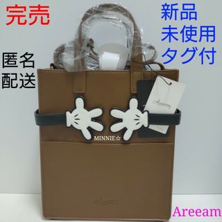 ディズニー(Disney)の完売★新品未使用タグ付き★Areeam　ミッキー　ショルダー　茶色　あいにゃん(ショルダーバッグ)