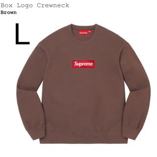 シュプリーム(Supreme)のL Supreme Box Logo Crewneck Brown(スウェット)