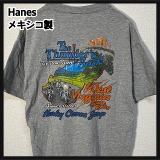 Hanes - 【ヘインズ】メキシコ製Tシャツ　バイク　アニマル　トラ　タイガー　グレー19