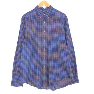 ラルフローレン(Ralph Lauren)の古着 ラルフローレン Ralph Lauren CLASSIC FIT 長袖 ボタンダウンチェックシャツ メンズL /eaa451727(シャツ)