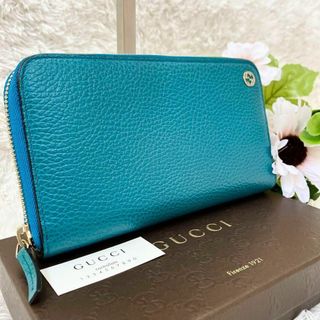 グッチ(Gucci)の極美品 付属品完備 グッチ インターロッキング ラウンドファスナー 長財布(財布)