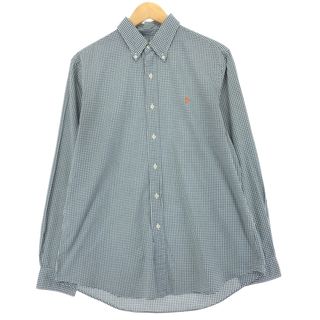 ラルフローレン(Ralph Lauren)の古着 ラルフローレン Ralph Lauren ギンガムチェック 長袖 ボタンダウンチェックシャツ メンズL /eaa451737(シャツ)