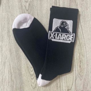 XLARGE - 黒　X-LARGE メンズ靴下 エクストララージ　ソックス　男性　新品　