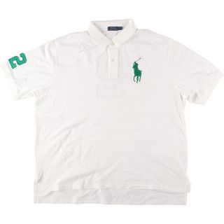 ラルフローレン(Ralph Lauren)の古着 ビッグサイズ ラルフローレン Ralph Lauren POLO RALPH LAUREN CUSTOM FIT  ビッグポニー 半袖 ポロシャツ メンズXXXL  /eaa382194(ポロシャツ)