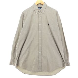 ラルフローレン(Ralph Lauren)の古着 ラルフローレン Ralph Lauren BLAKE 長袖 ボタンダウンチェックシャツ メンズL /eaa451267(シャツ)