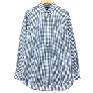 ラルフローレン(Ralph Lauren)の古着 ラルフローレン Ralph Lauren BLAKE 長袖 ボタンダウンチェックシャツ メンズL /eaa451268(シャツ)