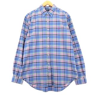 ラルフローレン(Ralph Lauren)の古着 ラルフローレン Ralph Lauren CLASSIC FIT 長袖 ボタンダウンチェックシャツ メンズL /eaa451262(シャツ)