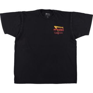 古着 IN-N-OUT BURGER バックプリント アドバタイジングTシャツ USA製 メンズXL  /eaa450696(Tシャツ/カットソー(半袖/袖なし))