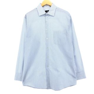 古着 90年代 カルバンクライン Calvin klein ワイドカラー 長袖 コットンストライプシャツ メンズL  ヴィンテージ /eaa451051