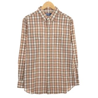 ラルフローレン(Ralph Lauren)の古着 ラルフローレン Ralph Lauren POLO by Ralph Lauren WESTERN チェック柄 長袖 ウエスタンシャツ メンズL /eaa451036(シャツ)