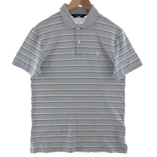 ラルフローレン(Ralph Lauren)の古着 ラルフローレン Ralph Lauren POLO GOLF ポロゴルフ 半袖 ボーダー ポロシャツ メンズM /eaa382198(ポロシャツ)