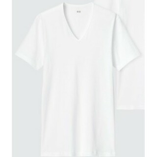 ユニクロ(UNIQLO)の'ユニクロ コットンフライスVネックT（半袖▪1枚）(Tシャツ/カットソー(半袖/袖なし))