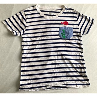 Design Tshirts Store graniph - graniph  きんぎょがにげた　tシャツ　半袖　ボーダー　五味太郎　絵本