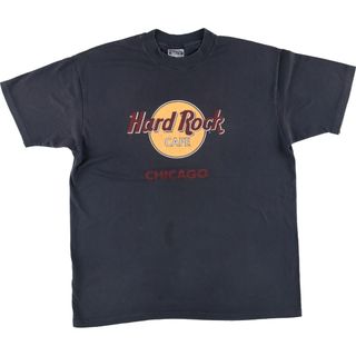 ヘインズ(Hanes)の古着 80年代 ヘインズ Hanes BEEFY-T 青タグ HARD ROCK CAFE ハードロックカフェ アドバタイジングTシャツ USA製 メンズXL ヴィンテージ /eaa450658(Tシャツ/カットソー(半袖/袖なし))