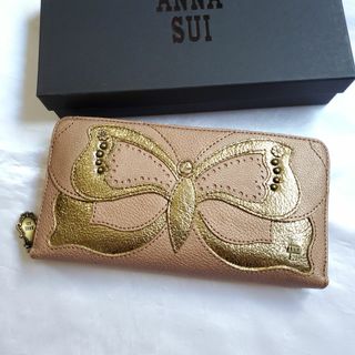 ANNA SUI - アナスイ ファスナー 長財布 ビッグバタフライ ブロンズ ANNA SUI 新品