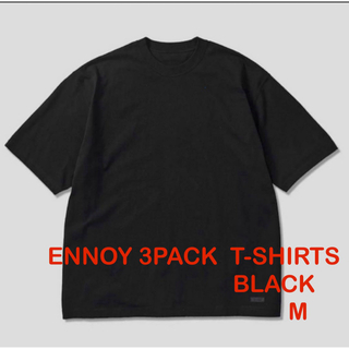 【新品】ENNOY 3PACK T-SHIRTS  3枚セット　ブラック M(Tシャツ/カットソー(半袖/袖なし))