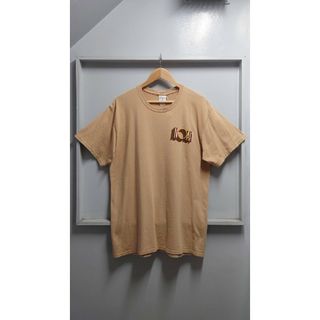 NOAH ロゴプリント Tシャツ モカベージュ L 半袖(Tシャツ/カットソー(半袖/袖なし))