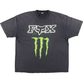 古着 ALSTYLE FOX フォックス MONSTER ENERGY モンスターエナジー スポーツプリントTシャツ メンズXXL /eaa450597(Tシャツ/カットソー(半袖/袖なし))