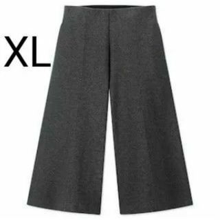 ユニクロ(UNIQLO)の新品未使用タグ付き　ワイドクロップドパンツ（チェック）　ユニクロ　XL(その他)