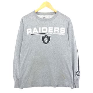 古着 TEAM APPAREL NFL LAS VEGAS RAIDERS ラスベガスレイダース ロングTシャツ ロンT メンズM /eaa450623(Tシャツ/カットソー(半袖/袖なし))