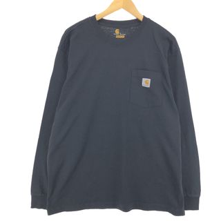 カーハート(carhartt)の古着 カーハート Carhartt ORIGINAL FIT 無地ポケットロングTシャツ ロンT メンズL /eaa450608(Tシャツ/カットソー(半袖/袖なし))