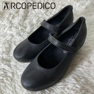 アルコペディコ(ARCOPEDICO)の極美品 アルコペディコ ストラップパンプス 36 約23 黒 ブラック(ハイヒール/パンプス)