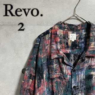 レボ(REVO.)の【美品】Revo. レボ 模様 デザイン オープンカラー シャツ レーヨン(シャツ)