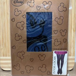 ディズニー(Disney)の新品　ディズニー　タイツ  M-L  ミッキー　ネイビー(タイツ/ストッキング)