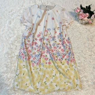 Rose Tiara - 大きいサイズ46 ローズティアラ　花柄ワンピース  3XL バックリボン