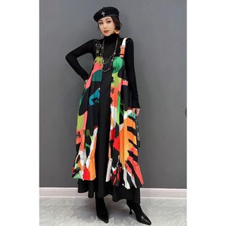 【LONDA】Blur Strap Belt Dress(ロングワンピース/マキシワンピース)