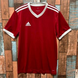 アディダス(adidas)のアディダス Tシャツ　トレーナーウェア　サッカー　レッド　メンズ　サイズ:M(Tシャツ/カットソー(半袖/袖なし))