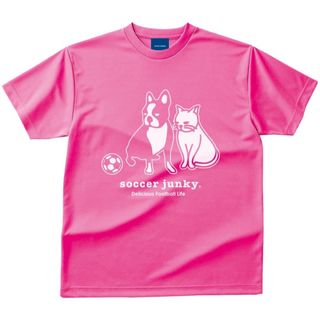 サッカージャンキー(soccer junky)のクラウディオ・パンディアーニ 半袖Tシャツ ピンク SJ17045 メンズM新品(ウェア)