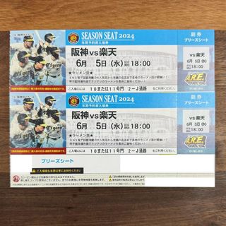 ハンシンタイガース(阪神タイガース)の阪神タイガース　甲子園　チケット(野球)
