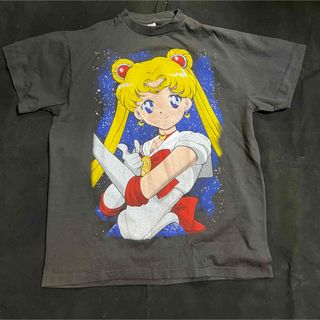 新品未使用☆美少女戦士セーラームーンTシャツ 黒L アニメTシングルステッチ(Tシャツ/カットソー(半袖/袖なし))