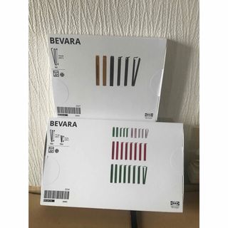 イケア(IKEA)のBEVARA ベヴァーラ 袋止めクリップ26個  ＆　6個　サイズ違いの2箱(収納/キッチン雑貨)