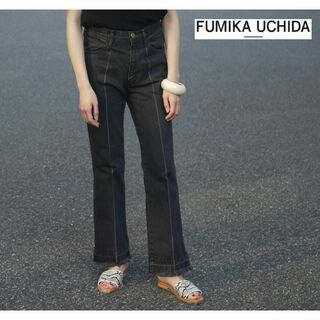 フミカウチダ(FUMIKA_UCHIDA)の美品 fumika uchida ブラック デニム パンツ 34 フミカウチダ(デニム/ジーンズ)