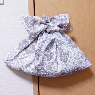 あずま袋〈アズレージョ　モカ〉　エコバッグ、バッグインバッグ　ハンドメイド(エコバッグ)