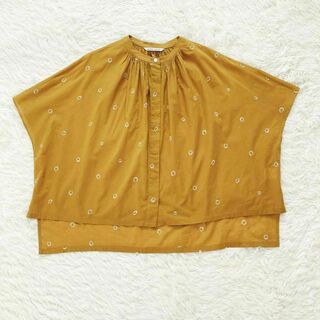atelier naruse コットン WA バンドカラーブラウス 黄色系 F(シャツ/ブラウス(半袖/袖なし))