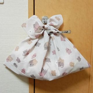 あずま袋〈ゆるアニマル〉エコバッグ、バッグインバッグ　ハンドメイド(エコバッグ)