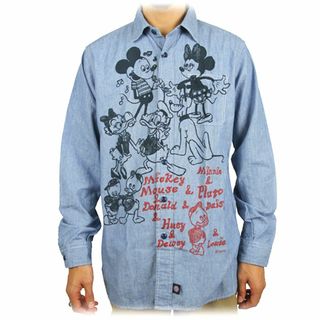 BEAMS - BEAMS コラボ Disney ミッキー ダンガリーシャツ 日本製 訳アリ 