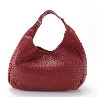 ボッテガヴェネタ(Bottega Veneta)の美品 ボッテガヴェネタ イントレチャート 編み込み ホーボー 型 レザー トート バッグ 肩掛け ショルダー ハンド レディース YYE V10-4(トートバッグ)