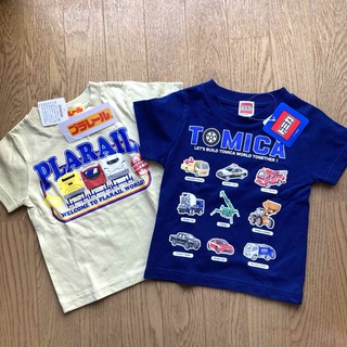 トミカシリーズ(トミカシリーズ)の【新品】トミカ  プラレールTシャツ 90サイズ  2枚(Tシャツ/カットソー)