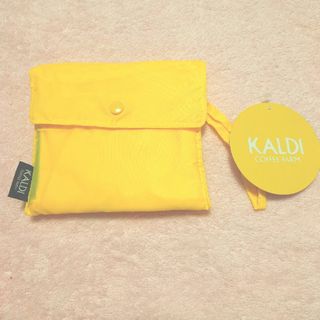 KALDI - 新品　カルディ ポリエステル エコバッグ イエロー　1個