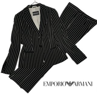 エンポリオアルマーニ(Emporio Armani)の【美品】イタリア製 エンポリオアルマーニ スーツ パンツセットアップ ストライプ(スーツ)