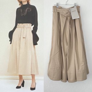 PATOU - 【新品】PATOU パトゥ　ハイウエスト ワイドパンツ ブラウン