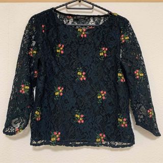 ZARA - ZARA＊花刺繍総レースブラウス