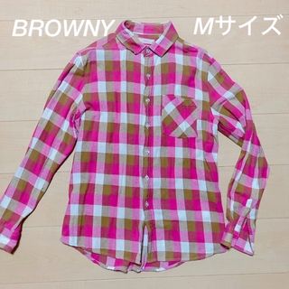 ブラウニー(BROWNY)のBROWNY☆ネルシャツ　Mサイズ(シャツ/ブラウス(長袖/七分))