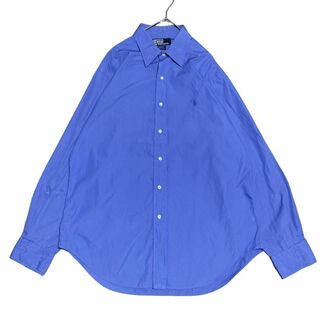 ポロラルフローレン(POLO RALPH LAUREN)のポロラルフローレン ANDREW 長袖シャツ ポニー刺繍 無地 ブルー b41(シャツ)
