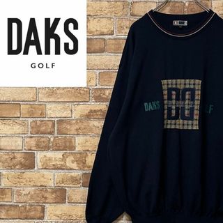 ダックス(DAKS)のDAKS GOLF　ダックス　デザインニット　セーター　ビッグロゴ　刺繍　L(その他)